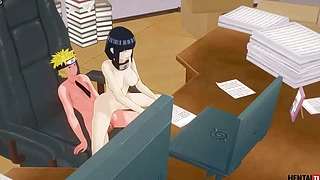 火影忍者博人传色情漫画 - 鸣人在火影办公室与雏田发生性关系 - 亚洲日本漫画动漫游戏色情